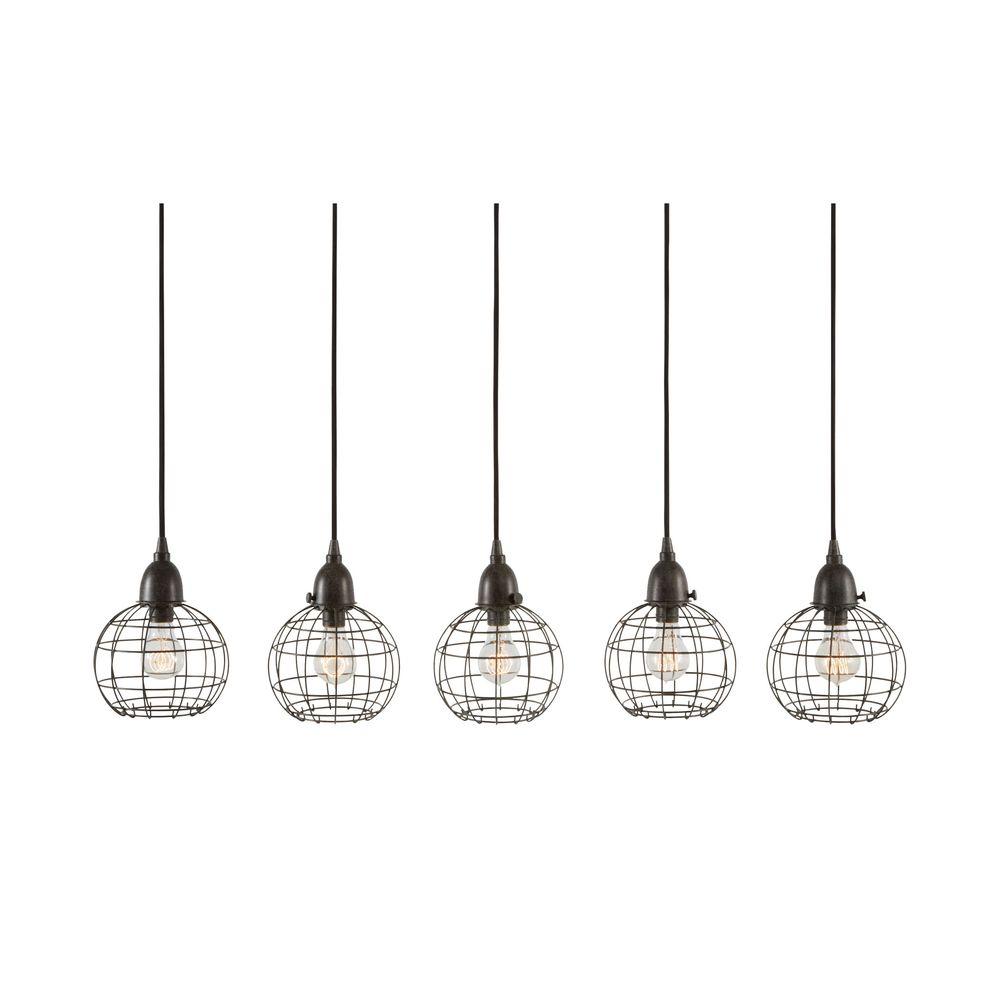 Titan Lighting Wire Ball 5 Light Black Pendant Tn 999672 The Home Titan Lighting Wire Ball 5 Light Black Pendant