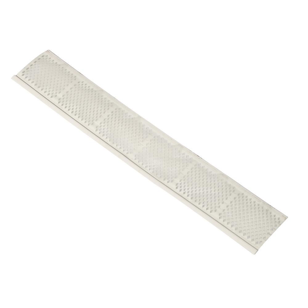 Photo 1 of 3 ft. White Snap-In Filter Gutter Guard (25-Pack)