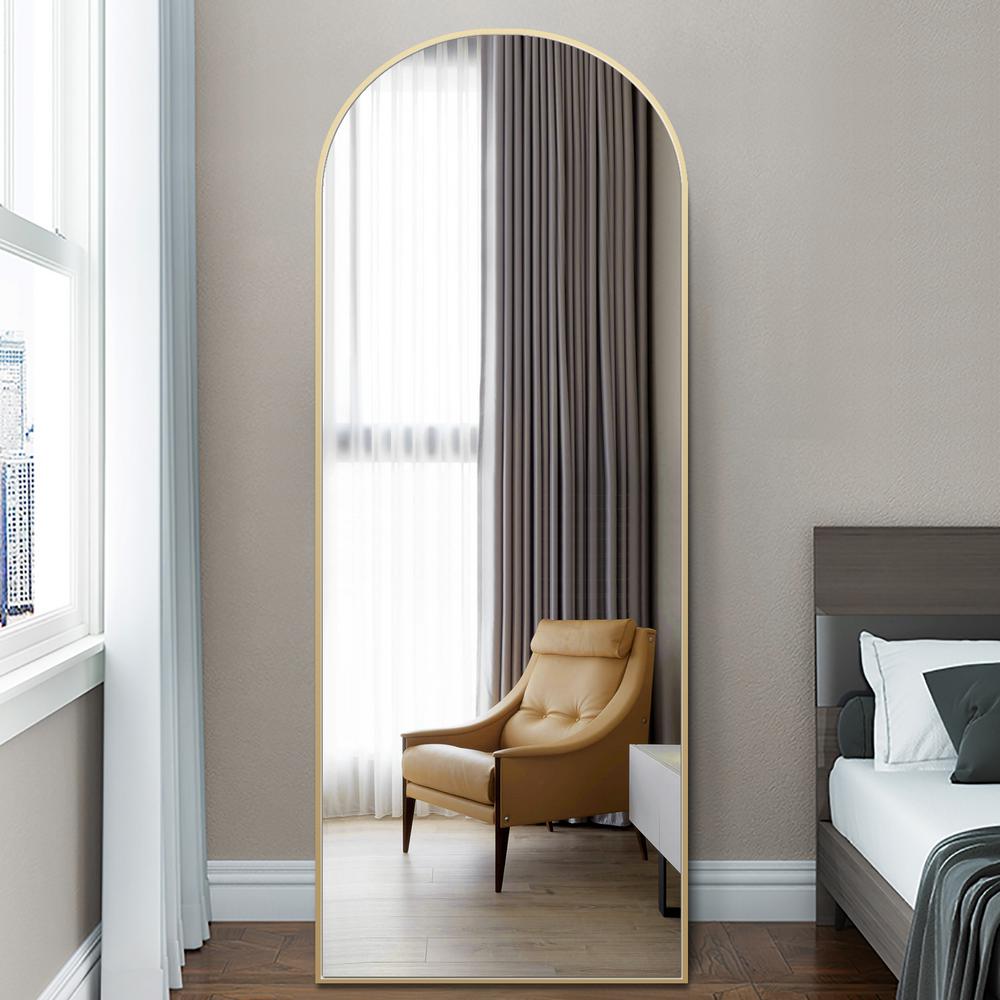 PexFix 65 x 22 Full Length Mirror Floor Mirror Stylish 45 /° Bevel Double Wooden Stitching Thin Frame Leaning Standing Wall Mounted Mirror Dressing Mirror Bedroom Mirror Black