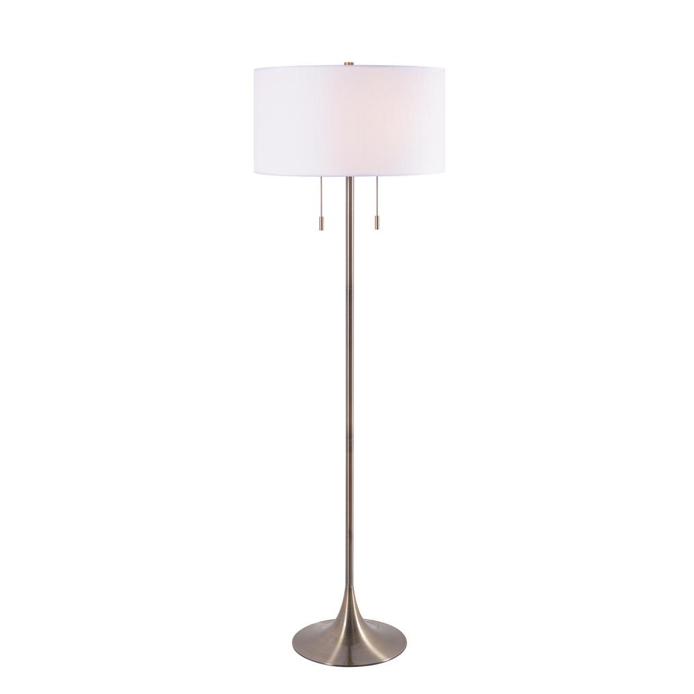 Kenroy Home Stowe 61 In Antique Brass Floor Lamp
