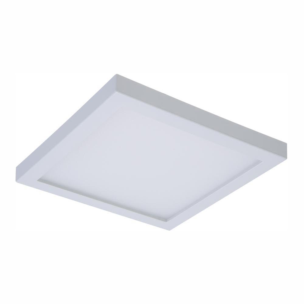 Halo 4 In 3000K White Integrated LED Recessed Square Surface Mount   Halo Recessed Lighting Trims Smd4s6930wh Ca 64 1000 