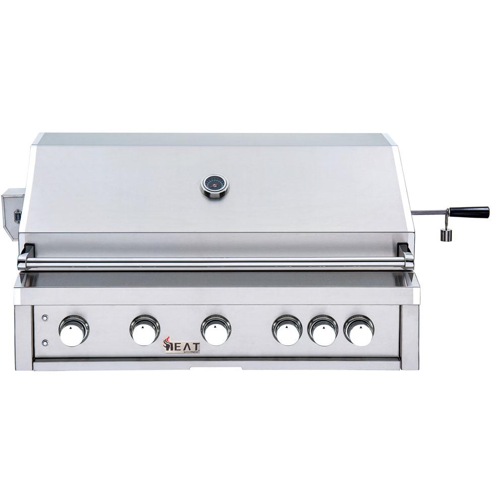 Cambridge 40 in. 5-Burner Built-In Natural Gas Grill in Stainless Steel ...