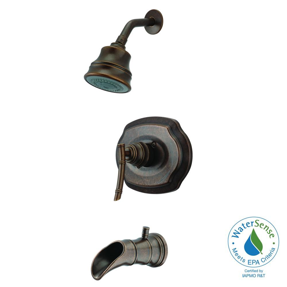 Glacier Bay Bamboo SingleHandle 3Spray Tub and Shower Faucet in BronzeHD873X9096H The Home