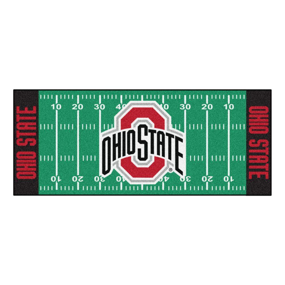 FANMATS Ohio State University 3 ft. x 6 ft. Football Field Rug Runner