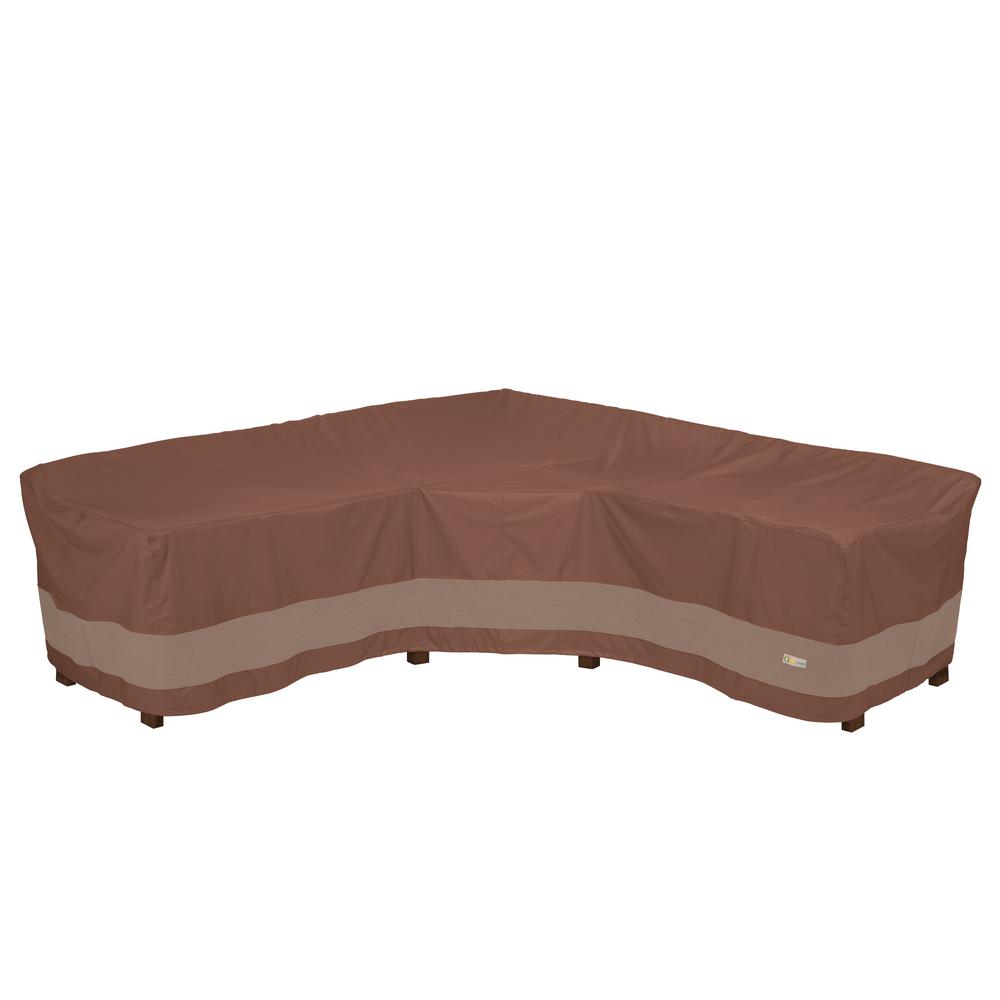 Duck Covers Ultimate 106 In X 85 In L X 34 In W X 31 In H L Shape Sectional Lounge Set Cover Right Usc10685 The Home Depot