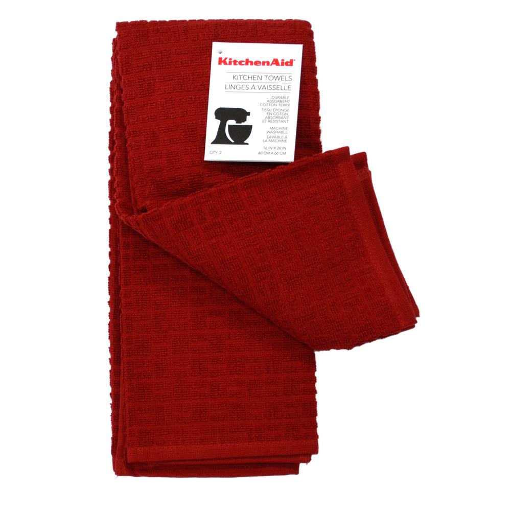 Home Dynamix Kitchenaid Adastral Solid Fire Red Kitchen Towel 2 Home Dynamix Kitchenaid Adastral Solid Fire Red Kitchen Towel 2 Pack