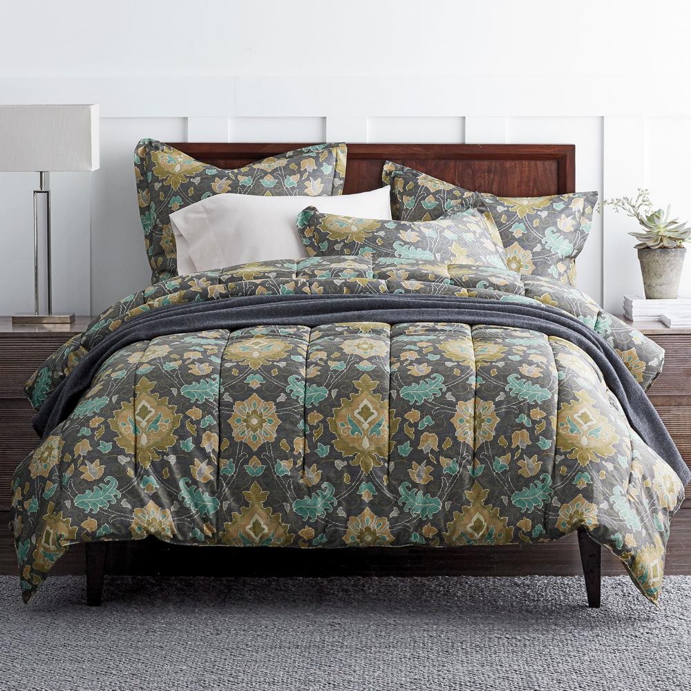 The Company Store Tabriz Sateen Floral Queen Comforter 50256E-Q-MULTI ...