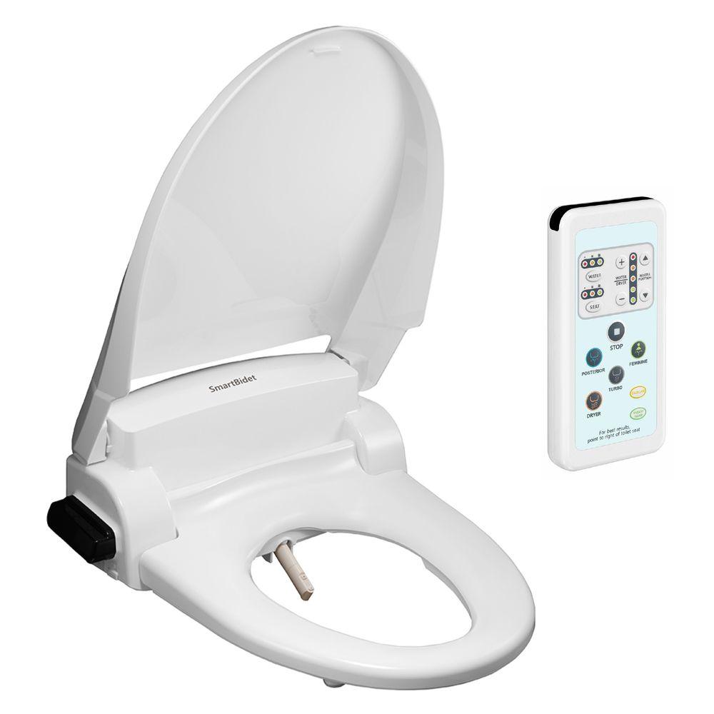 SmartBidet Electric Bidet Seat for Elongated Toilets in WhiteSB1000WE