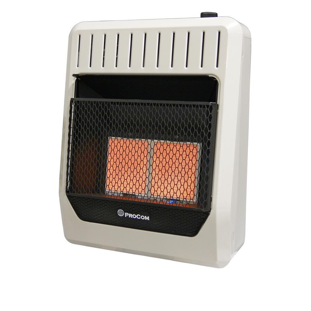 Heating 10000 BTU Ventless Natural Gas Radiant Heater with Manual Control110119 The