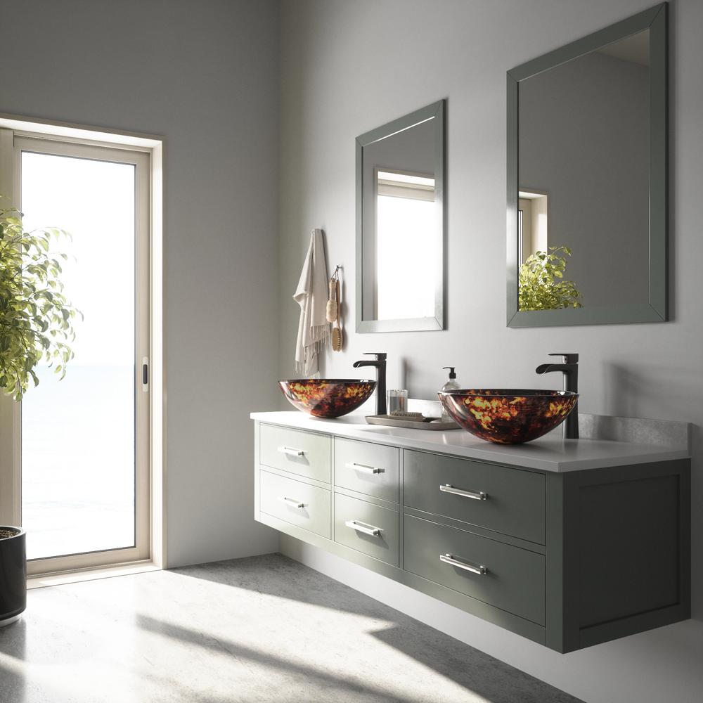 Vigo Gl Vessel Bathroom Sink In Brown And Gold Fusion Niko Vigo Gl Vessel Bathroom Sink In