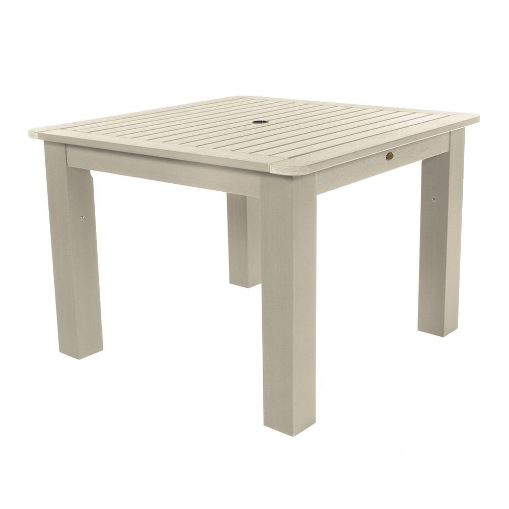 Highwood Whitewash Square Recycled Plastic Outdoor Dining ...