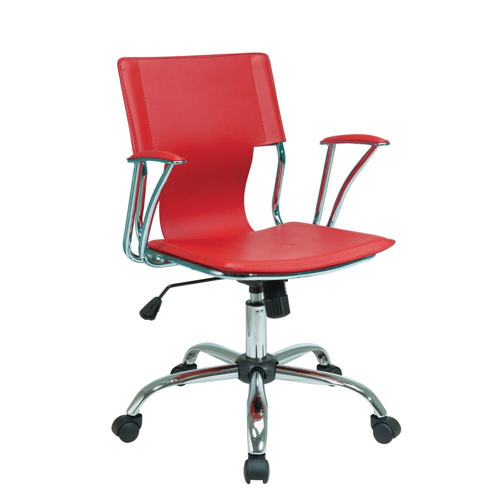 Dorado Red Vinyl Office Chair