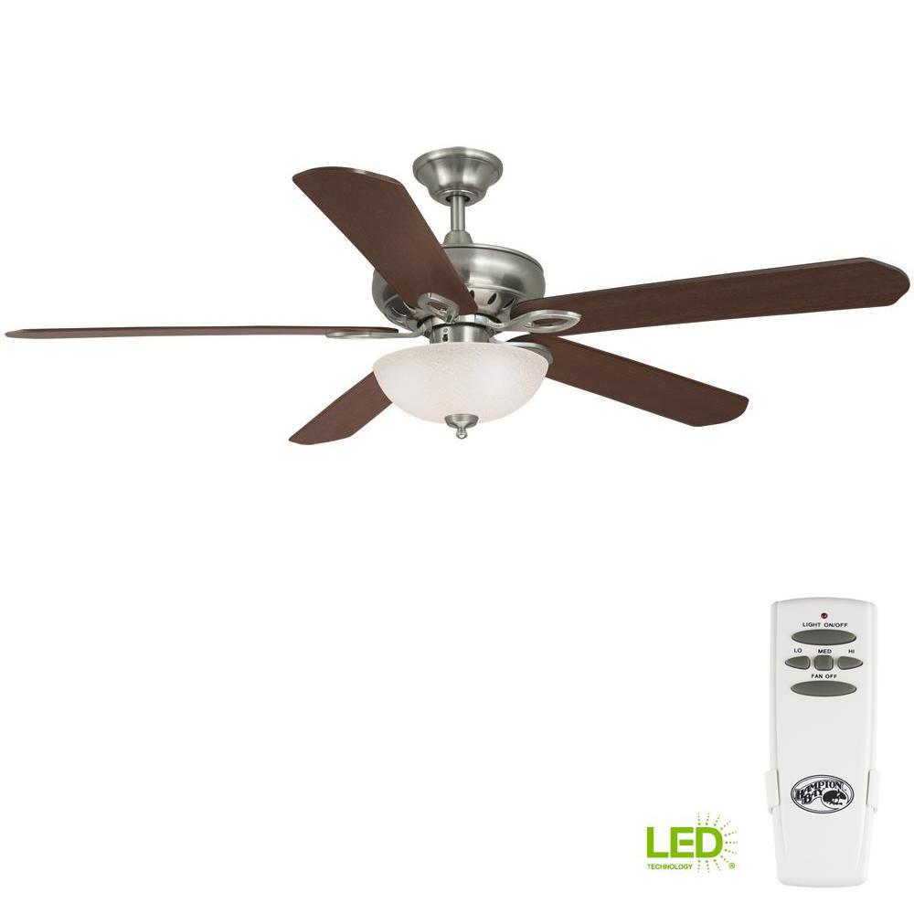 Ceiling Fan Light Kit Remote Control Asbury Led Indoor Brushed