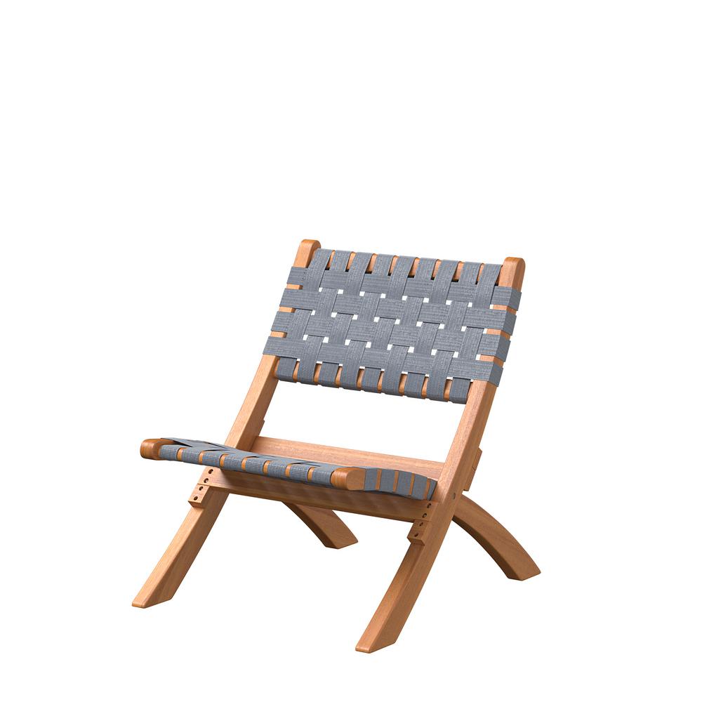 Patio Sense Sava Gray Wood Folding Lawn Chair 63637 The Home Depot   Wood Patio Sense Beach Chairs 63637 64 1000 