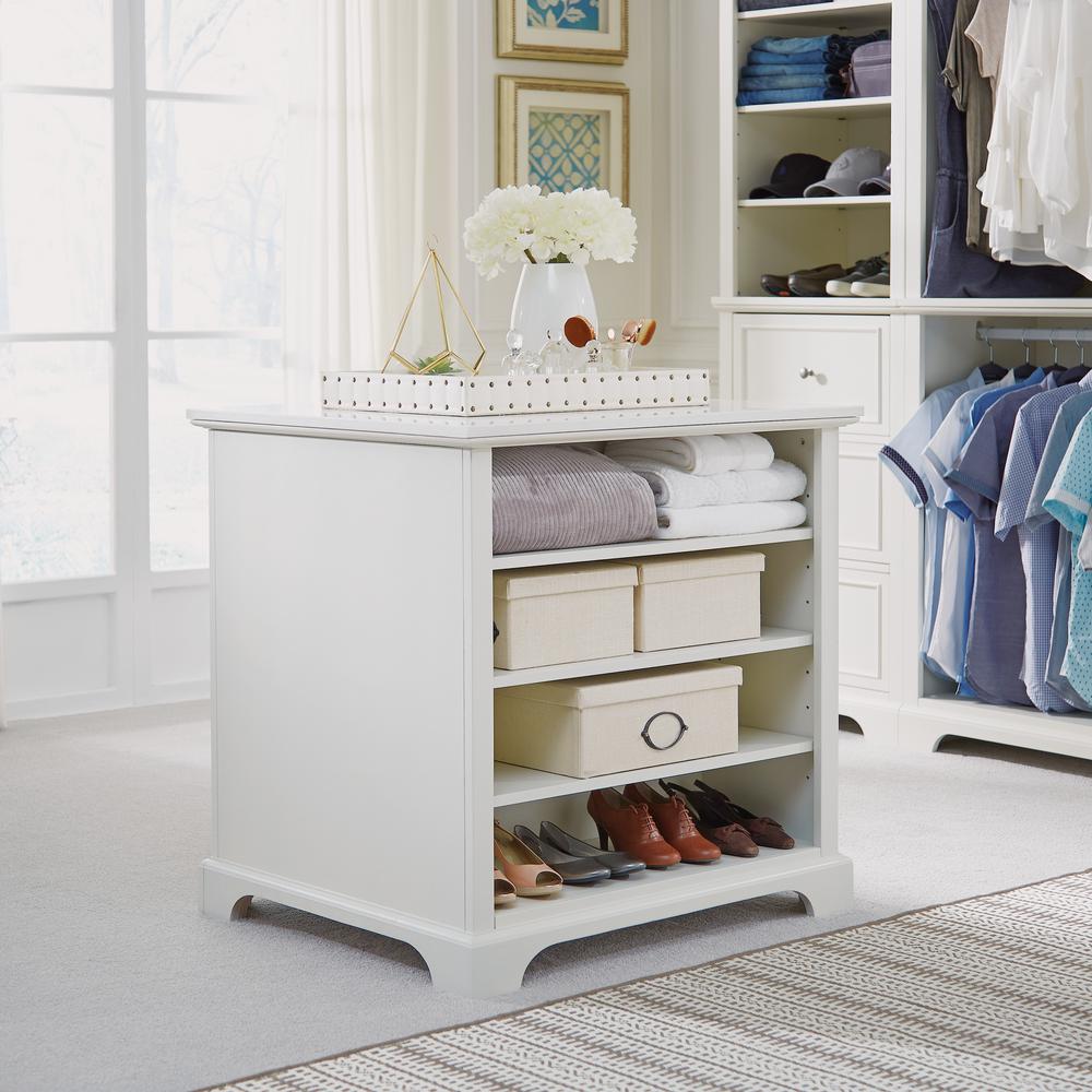 Homestyles Naples 5 Drawer White Closet Island 5530 92 The Home