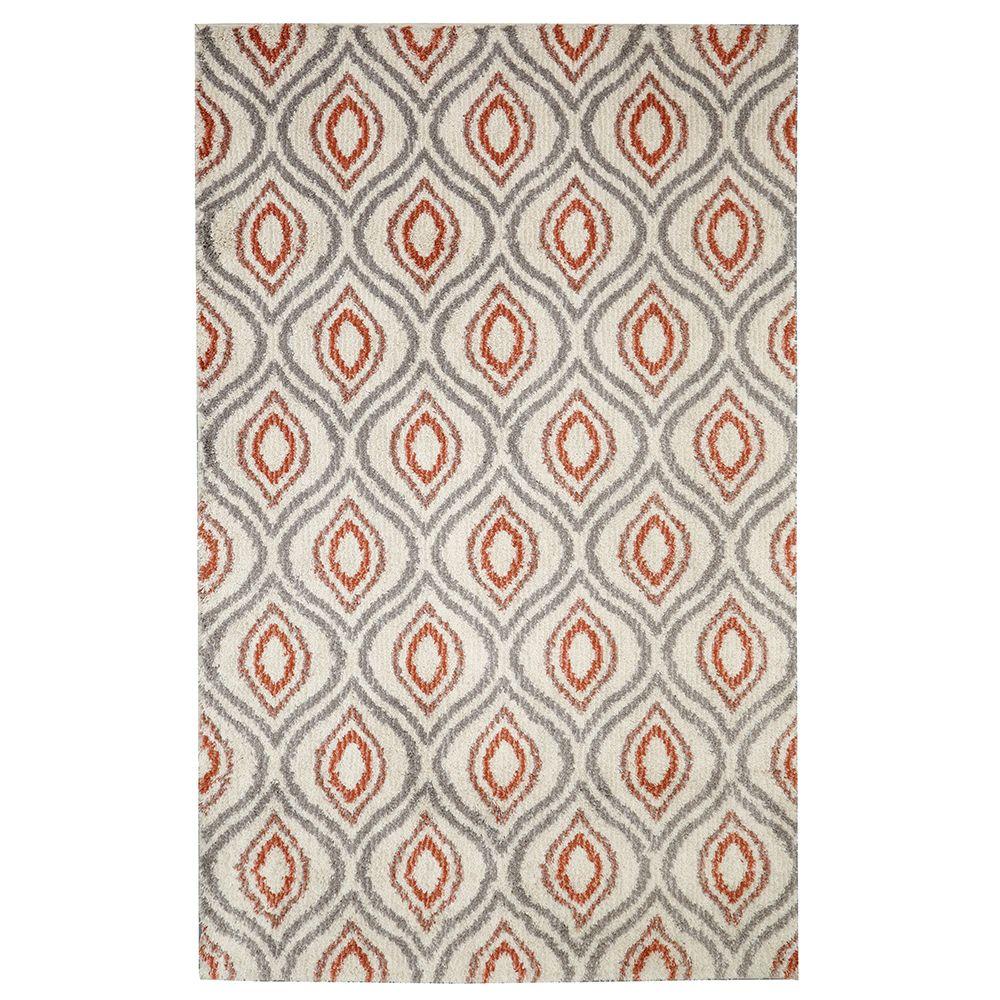 Mohawk Home Ogee Waters Coral 8 ft. x 10 ft. Indoor Area Rug489342
