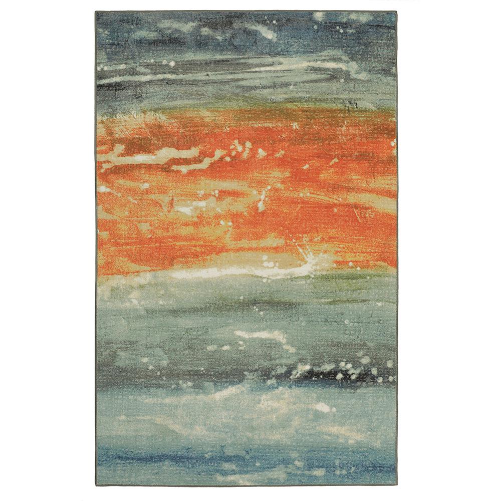 Mohawk Home Abstract Seascape Blue 5 Ft X 8 Area Rug