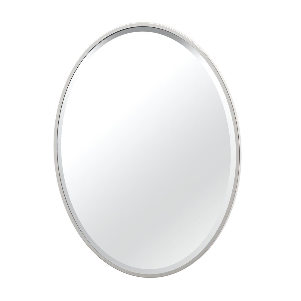 Gatco Flush 25 in. W x 33 in. H Framed Oval Beveled Edge Bathroom
