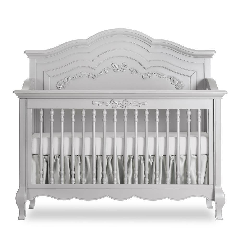 Evolur Aurora Akoya Grey Pearl 5in1 Convertible Crib832SM The