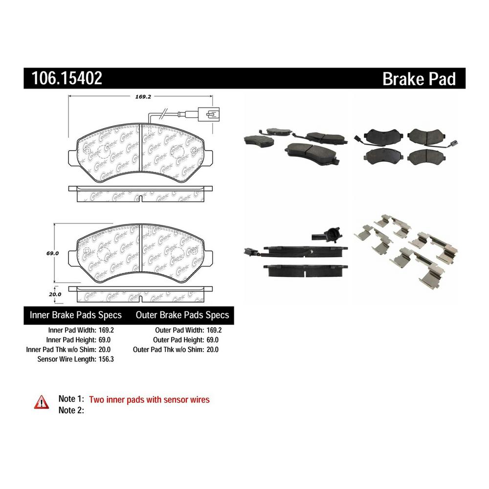 Centric Parts 106.08830 Rear Brake Pad