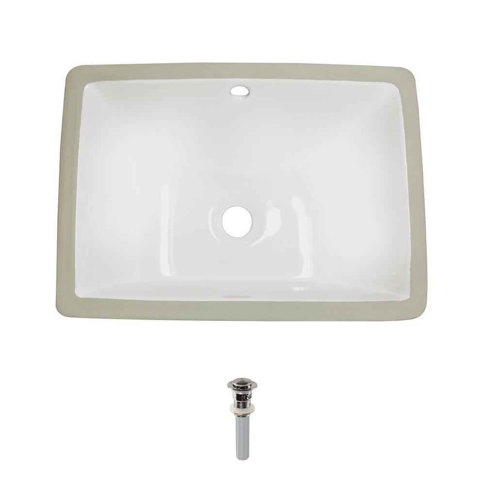 Mr Direct Undermount Porcelain Bathroom Sink In Bisque With Pop Up Undermount Porcelain Bathroom Sink