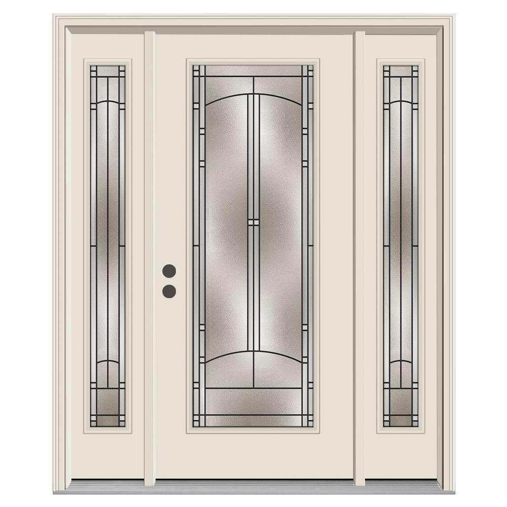 JELDWEN 66 in. x 80 in. Full Lite Idlewild Primed Steel