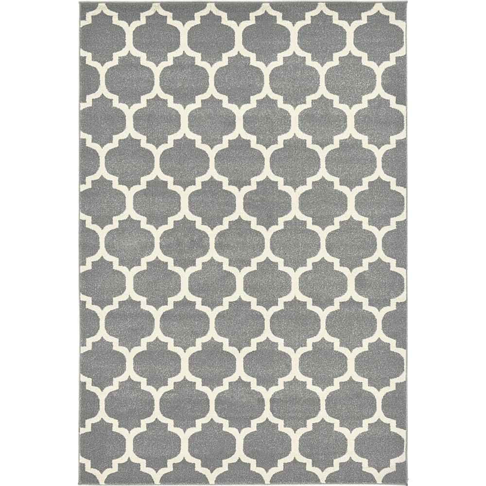 Unique Loom Trellis Philadelphia Gray Beige 6 0 X 9 Area Rug
