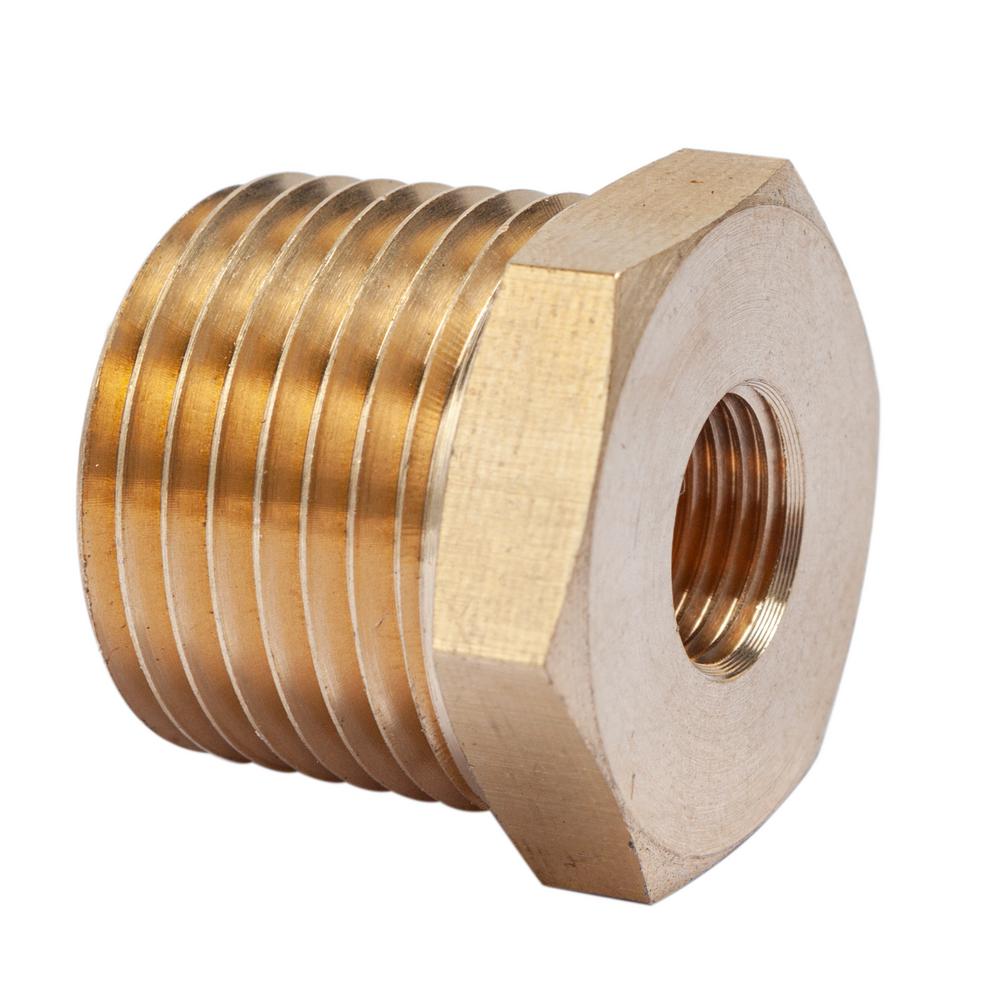 LTWFITTING 1/2 in. MIP x 1/8 in. FIP Brass Pipe Hex Bushing Fitting (5