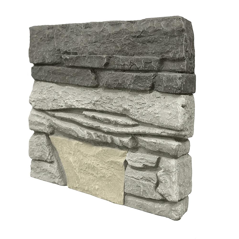 GenStone Stacked Stone 12 in. x 12 in. Northern Slate Faux Stone Siding ...