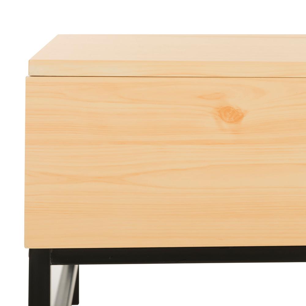 Safavieh Gina Light Oak Black Coffee Table With Lift Top Fox2239b