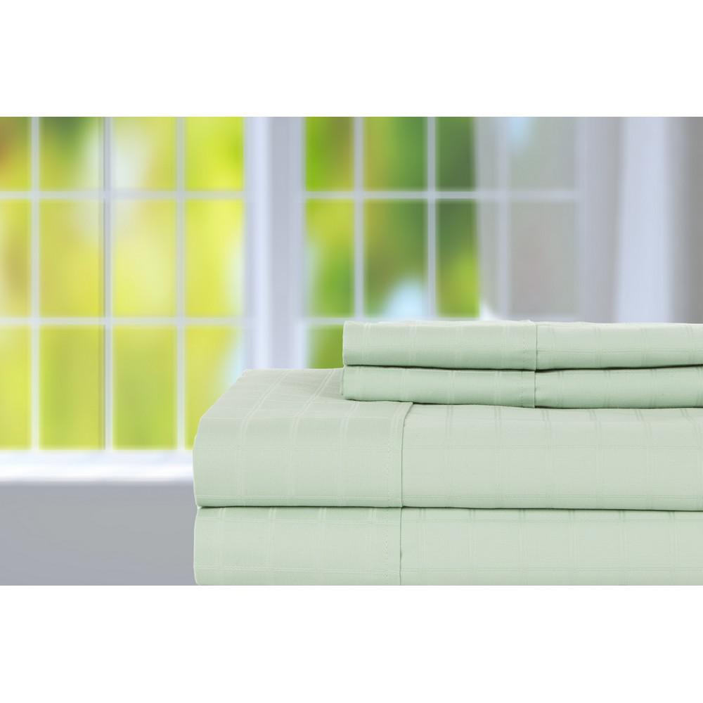 PERTHSHIRE 4-Piece Misty Jade Solid 440 Thread Count Cotton King Sheet Set was $189.99 now $75.99 (60.0% off)