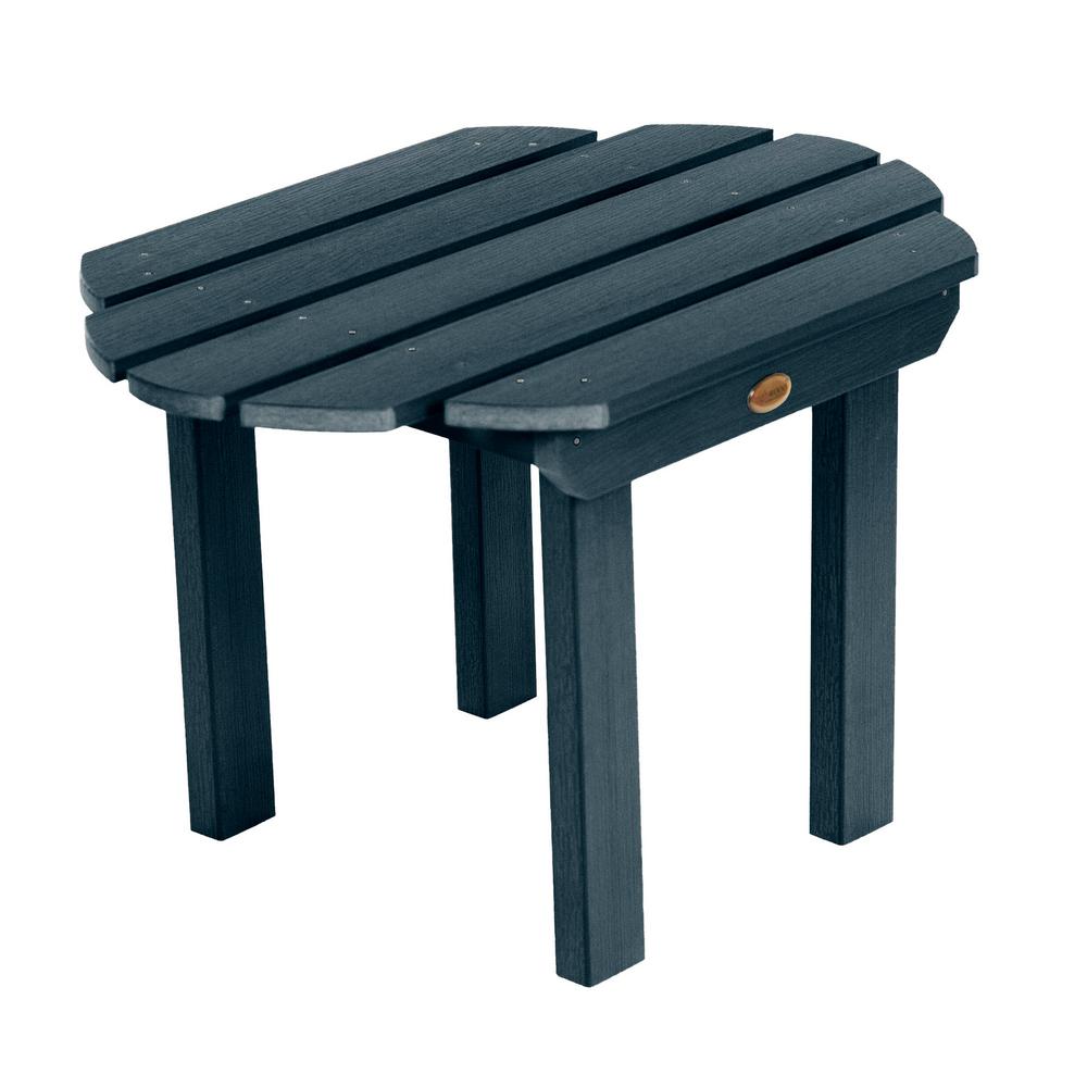Highwood Classic Westport Federal Blue Regtangular Recycled Plastic Outdoor Side TableADTBL