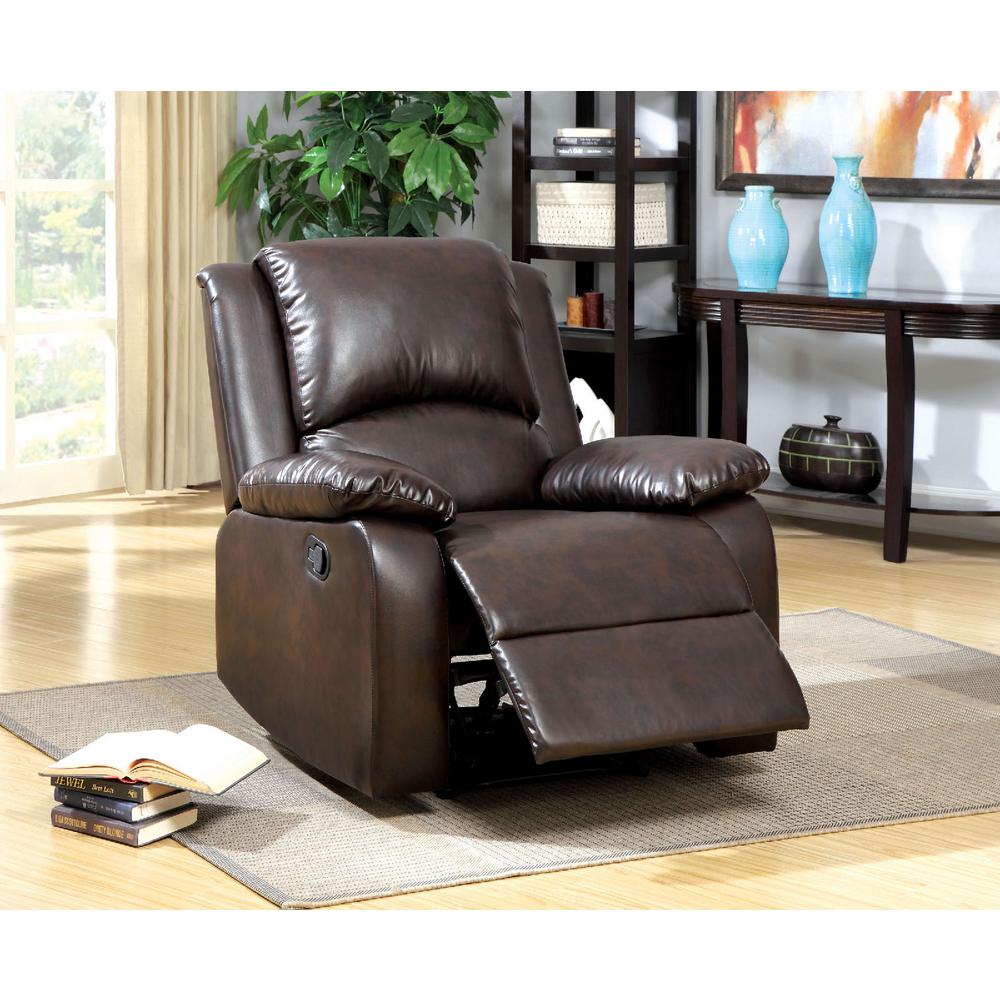 Venetian Worldwide Oxford Rustic Dark Brown Leatherette Recliner Venetian Worldwide Oxford Rustic Dark Brown Leatherette Recliner Cm6555 C The Home Depot