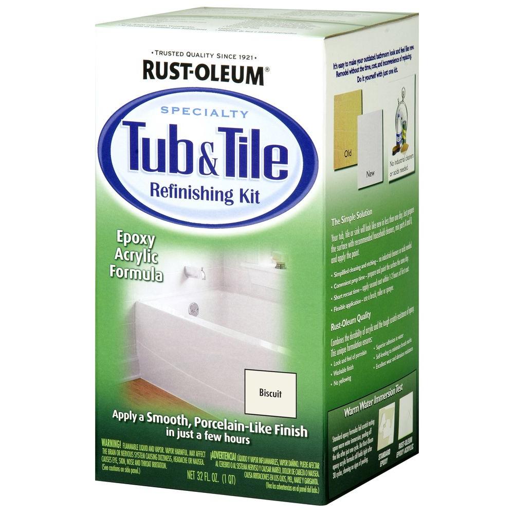 Rust Oleum Specialty 1 Qt Biscuit Tub And Tile Refinishing Kit