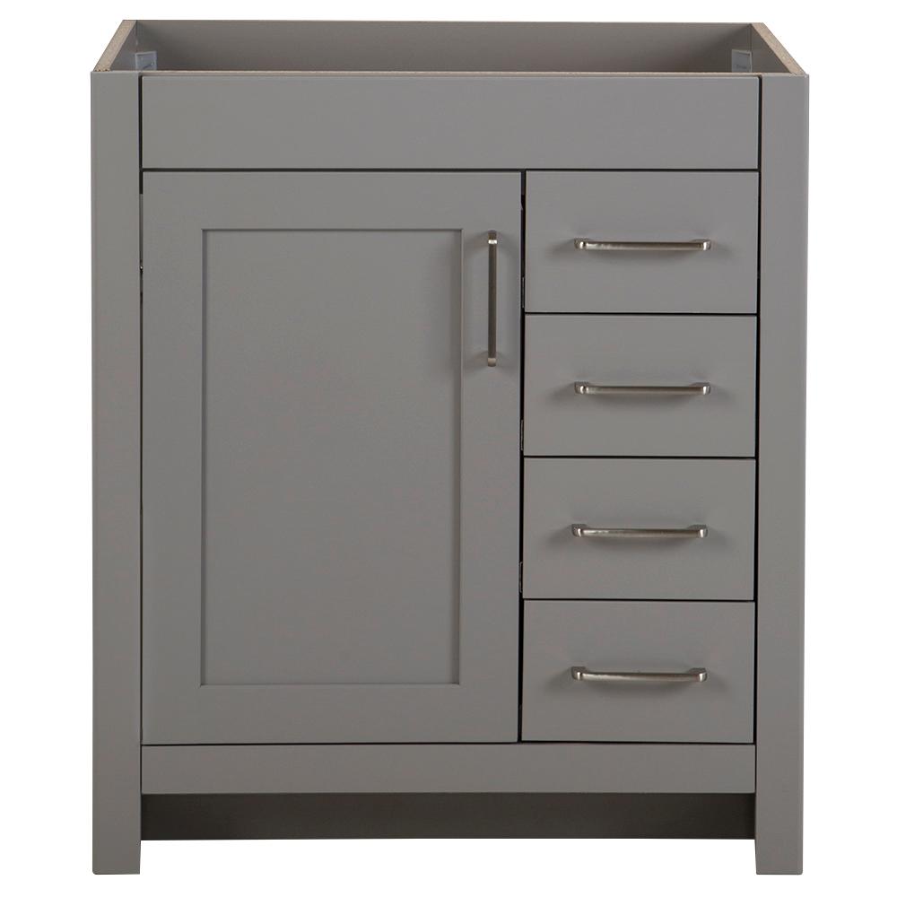 Home Decorators Collection Westcourt 30 in. W x 21.69 in. D x 34.25 in. H Bath Vanity Cabinet Only in Sterling Gray