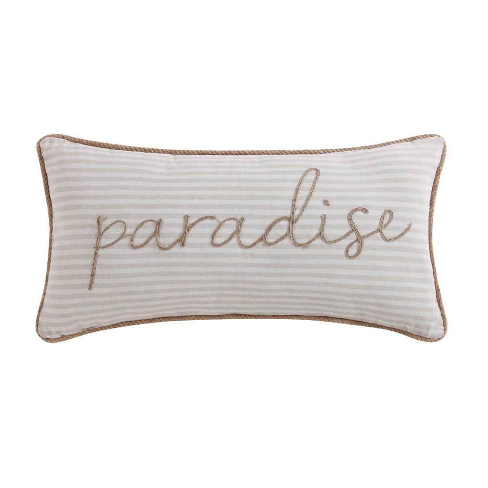 Oceanfront Resort Tropical Plantation Woven Stripe Decorative Pillow ...