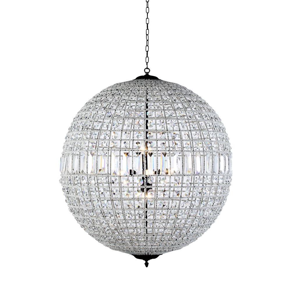 Elegant Lighting Olivia 8 Light Dark Bronze Royal Cut Crystal Clear Pendant Elegant Lighting Olivia 8 Light Dark Bronze Royal Cut Crystal Clear Pendant