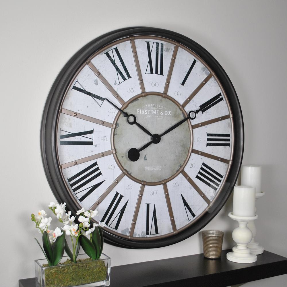 FirsTime Roman Oil Rubbed Bronze Wall Clock00245 The Home Depot