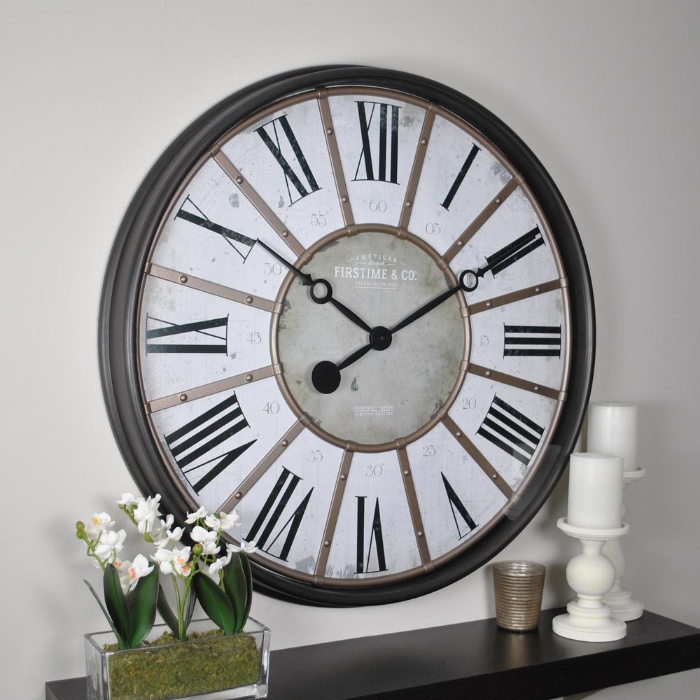 Oil Rubbed Bronze Wall Decor The Home Depot Roman Oil Rubbed Bronze Wall Clock