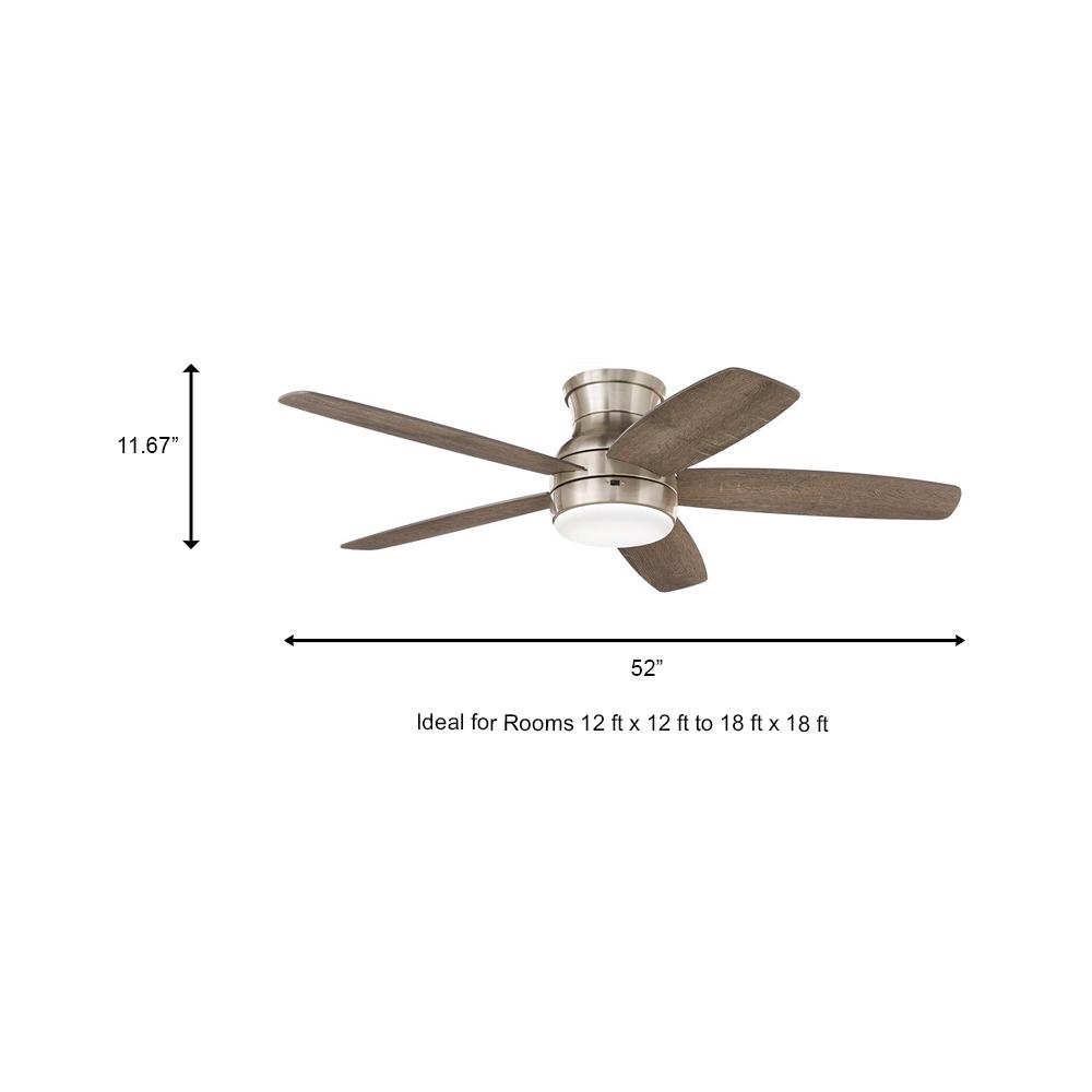 Home Decorators Collection Ashby Park 52 In White Color Changing Integrated Led Brushed Nickel Ceiling Fan With Light Kit And Remote Control 59252 The Depot - Are Led Lights Good For Ceiling Fan