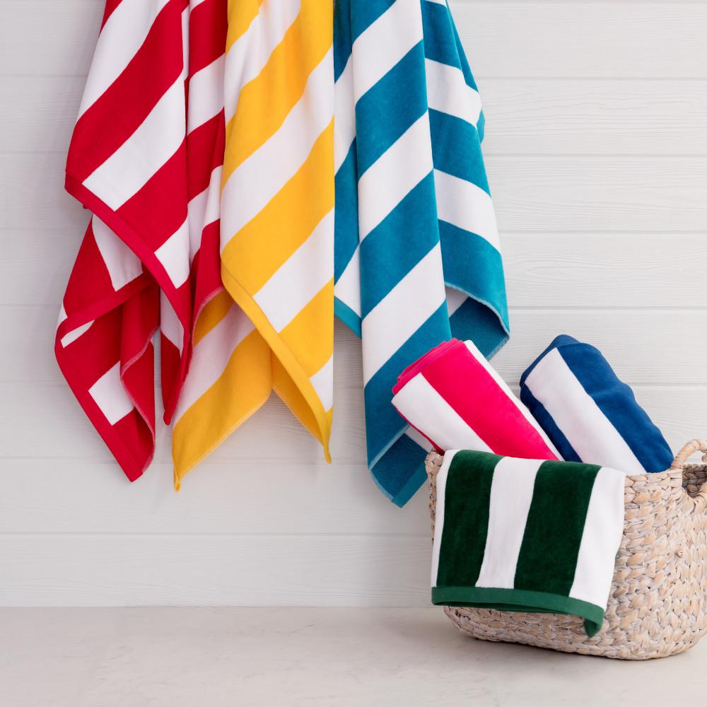 2 Hanging Kitchen Dish Towels With Crochet Tops Beach Cabanas By The Sea