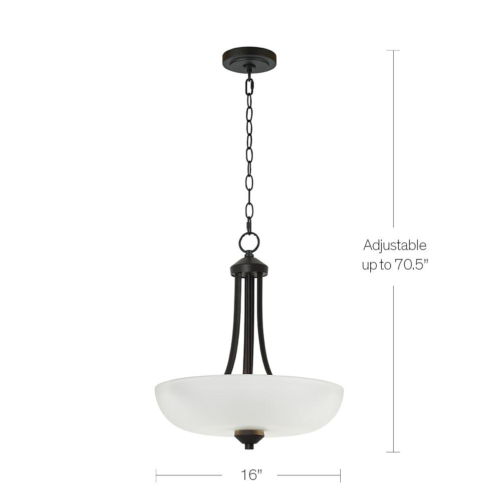 Alsy 2 Light Bronze Inverted Pendant With Etched Glass Shade 21101 001 The Home Depot - Inverted Glass Bowl Pendant Light