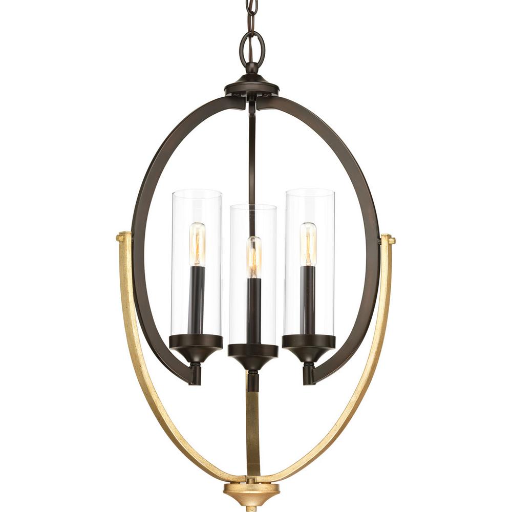 Progress Lighting Evoke Collection 3 Light Antique Bronze Chandelier With Clear Gl Shade Progress Lighting Evoke Collection 3 Light Antique Bronze Chandelier With Clear Gl Shade