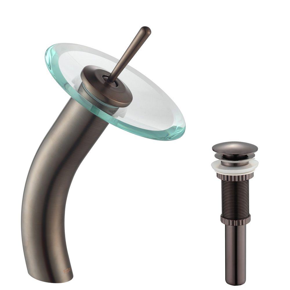Waterfall Bronze Drain Bathroom Sink Faucets Waterfall Bronze Drain Bathroom Sink Faucets