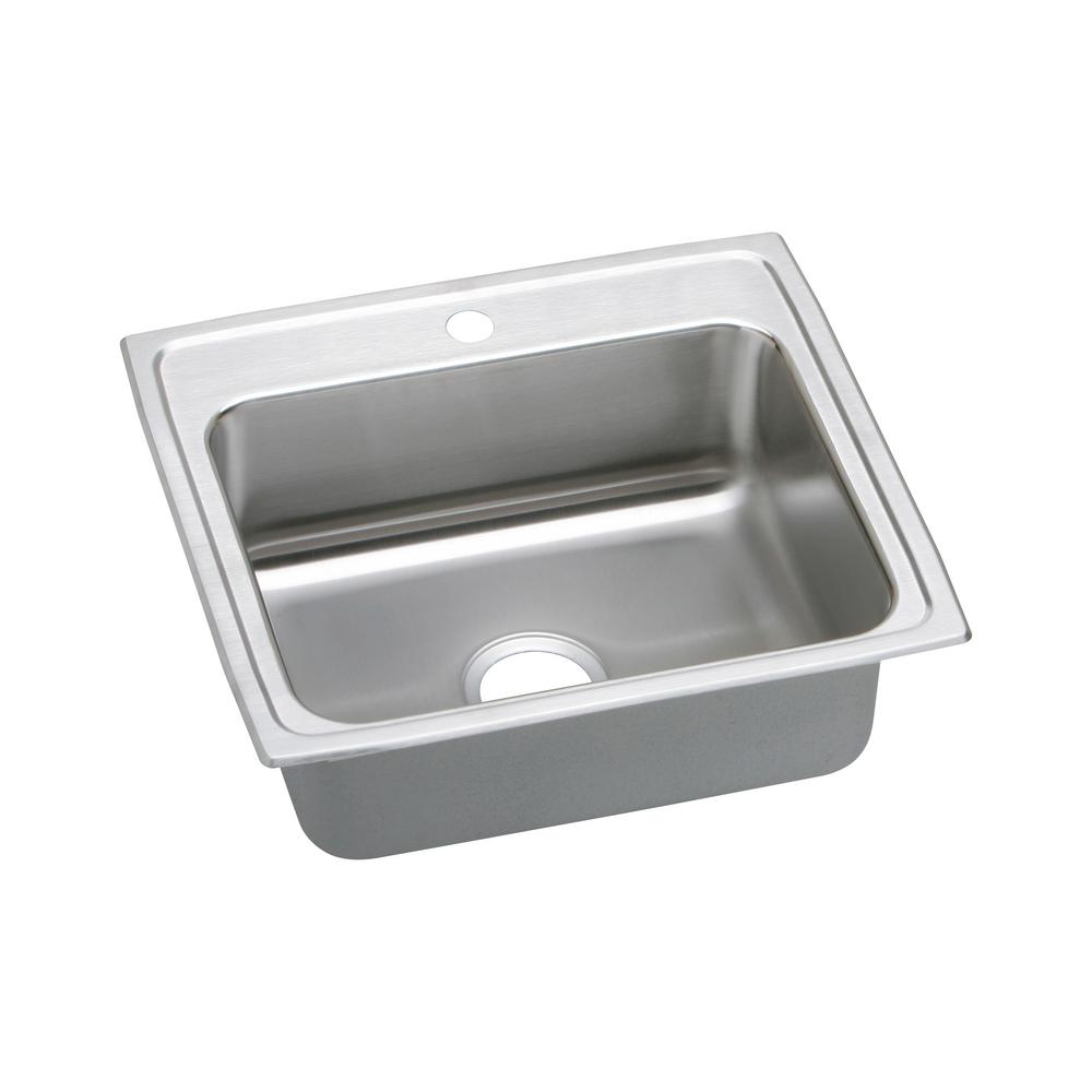 Clearance Drop In Kitchen Sinks The Home Depot Ertone Drop In Stainless Steel 25 1 Hole Single Bowl Kitchen Sink