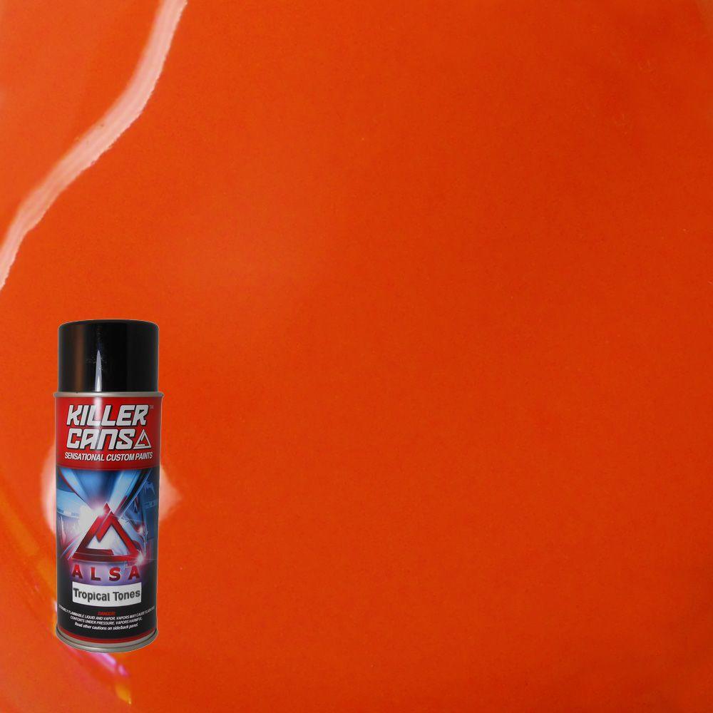 Alsa Refinish 12 Oz. Tropical Tones Fire Orange Killer Cans Spray Paint 