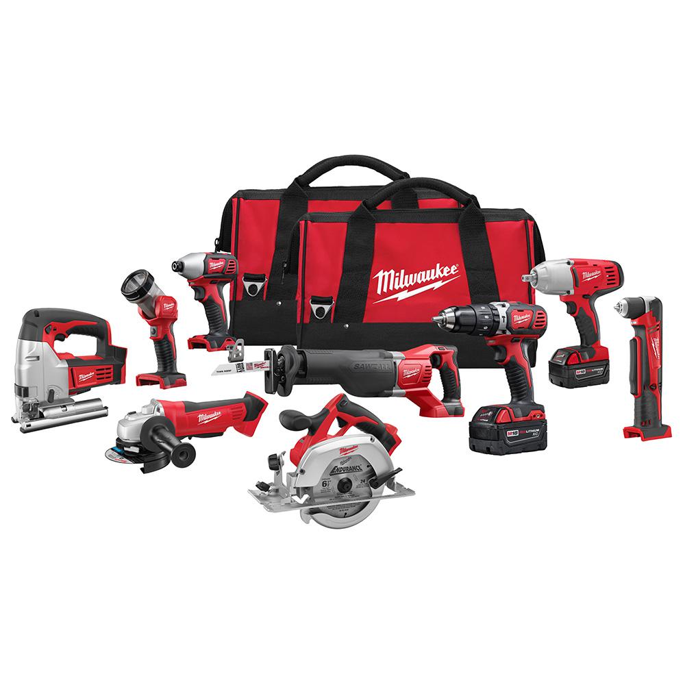 Milwaukee M18 18Volt LithiumIon Cordless Combo Tool Kit (9Tool) with