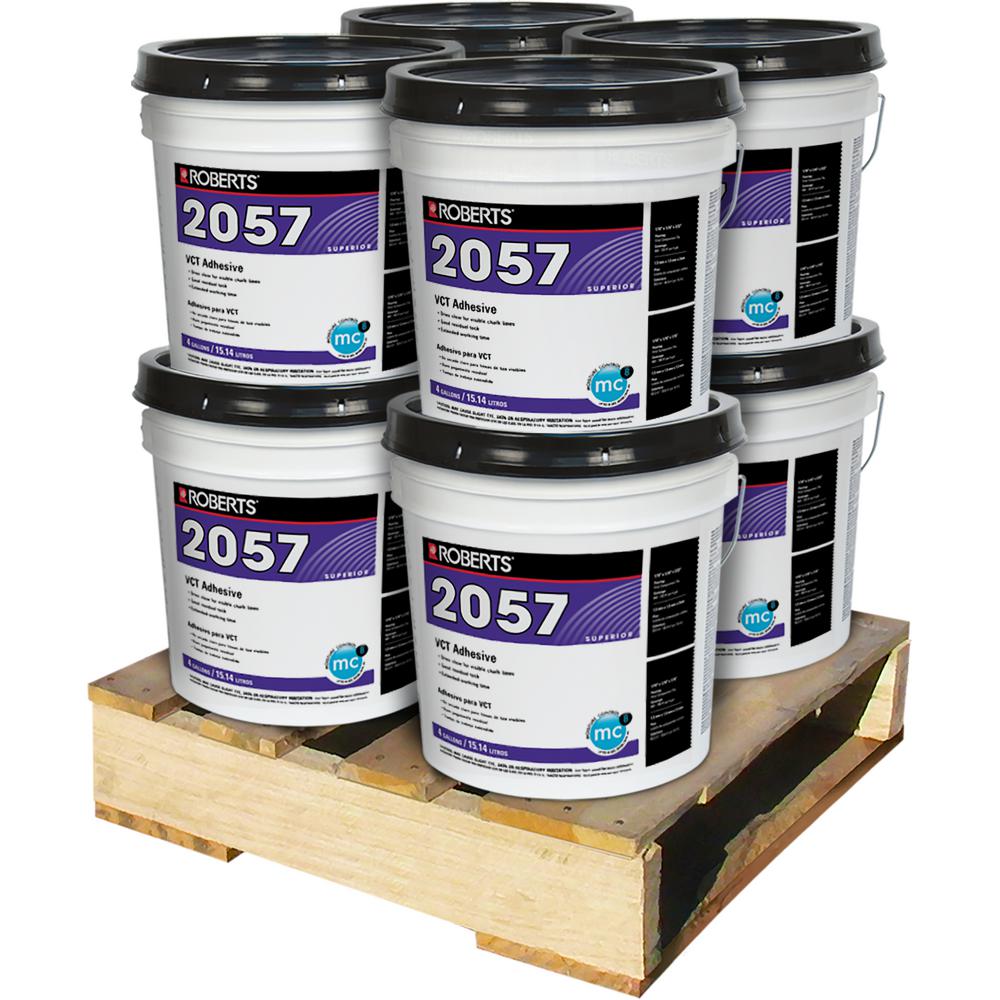Roberts 4 Gal. Premium Vinyl Tile Glue Adhesive (8 Pail Pallet)-2057-4