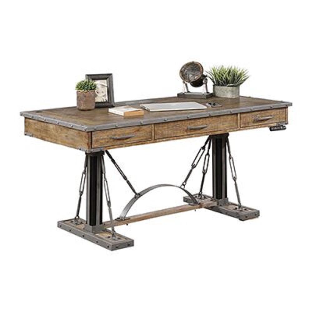 Standing Desk Wood Reclaimed Desks Home Office Revival Quenby Sit N Stand Desk