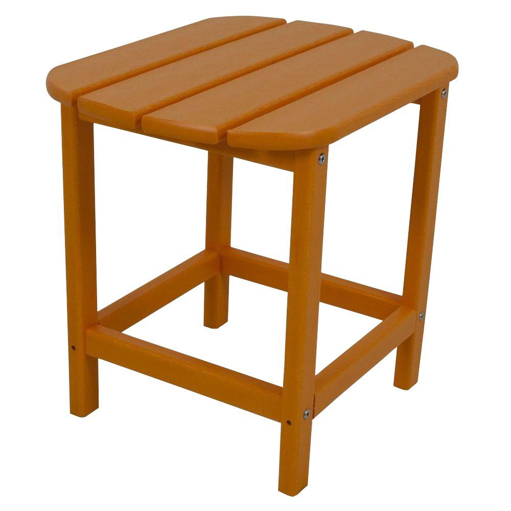 Coastal Orange Outdoor Side Tables Patio Tables The Home Depot